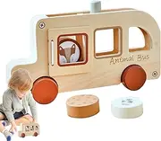 Toy Bus,Pretend Play Bus - Interactive Portable Educational Game for Boys Creative Play Playtime School Entertainment Girls Learning Home