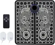 Foot Massager Pad - Smart Electric Foot Massagers Stimulator with 8 Modes, 19 Intensity Levels | Rechargeable Foldable Feet Massager Machine for Family, Feet and Calves