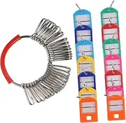 Angoily 1 Set Key Tags Organizer Portable Key Storage Ring with Construction Multifunctional for Easy Carrying and Labeling for Home and Warehouse Use