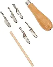 Angoily 1 Set Handmade Carving Knives Ergonomic Handle Painting Scrapers for Oil Paint Canvas DIY Art Projects Blades for Mixing and Texturing