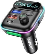 Bluetooth FM Transmitter Car Adapter USB Charger Hands Free MP3 Player Type C
