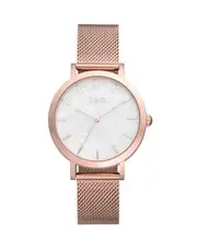 Jag Olivia White and Rose Gold Women's Watch J2561A