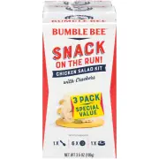 Bumble Bee Snack on the Run Chicken Salad with Crackers Kit, Ready to Eat, Spoon