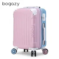 在飛比找Yahoo奇摩購物中心優惠-Bogazy 繽紛蜜糖29吋霧面行李箱(粉紅配藍)