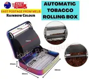 Automatic Roll Cigarette Tobacco Tin Roller Maker Metal Machine Box Case RAINBOW