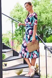 Faux Wrap Dress--HAND-136-5