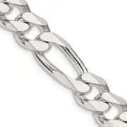 22 Inch Sterling Silver 10.75mm Figaro Chain