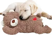 Puppy Heartbeat Toy, Soothing Toy for Dogs, Dog Heart Beat Plush Bear Toys, Stuffed Animal Anxieties Relief Calming Behavioral Aid Plush Toys for Dogs Cats Pets