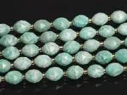 8MM Genuine Natural Green Amazonite Beads AA Drum Barrel Rice Bead Loose Beads