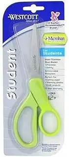 Westcott Left and Right Stainless Steel Blunt Tip Antimicrobial Safety Scissor, Multicolor, 178 mm Size