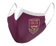 Queensland State of Origin Large Adult Reversible Washable Face Mask