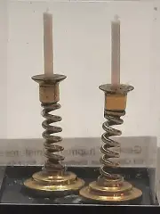 Dollhouse Miniature - Brass Candlesticks by George Chapman