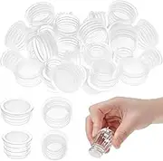 20 Pieces Salt and Pepper Shaker Stoppers (3/4 Inch 1/2 Inch) Plastic Salt Shaker Plug Replacement Clear Replacement Stopper Salt and Pepper Shakers Plugs Round Plastic End Cap for Pots Bottles Pipes