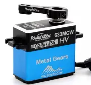 Powerhobby 633MCW High Voltage Waterproof Coreless Steel Gear Servo / Aluminum..