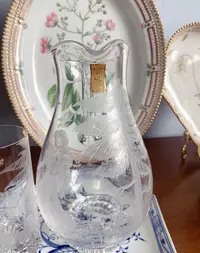 在飛比找Yahoo!奇摩拍賣優惠-【二手】現貨全新梅森meissen水晶水壺醒酒器 花瓶 古董