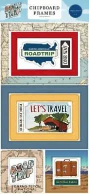 Road Trip Chipboard 6"X13"-Frames