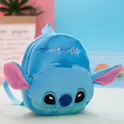 Stitch Blue Plush Backpack Children's Toy Schoolbag Plush Stuffed Backpack