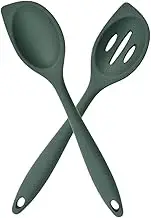 Ciieeo 1 Set Sturdy Silicone Meal Spoon and Rice Scoop Ergonomic Kitchen Soup Ladle for Household Use Smooth Surface Easy to Clean Cooking Spoons