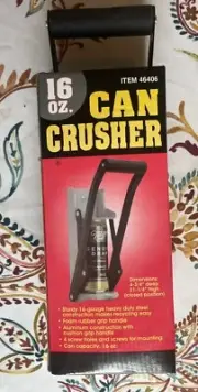 16 oz and 8 oz Aluminum Can Crusher Wall Mount Recycling Miller Genuine Draft