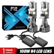RHD H4 Bi-LED Projector Mini Lens Headlight Bulbs Hi-Lo Retrofit 24000LM 100W