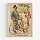 Cycles Excelsior (France) Bicycle 1906 Retro Vintage Poster Print