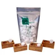 Econapkin Napkin 100 Pack inc Holders Magic Compressed Towels, Coin Tissue