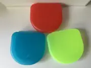 [3 Pack] Retainer Cases Invisalign Teeth Aligner - Slim - (Blue & Green & Red)
