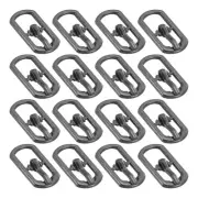 20Pcs Metal Roller Buckles, 5.5mm - 0.22" Mini Buckle (Metallic Black, 16.5mm)