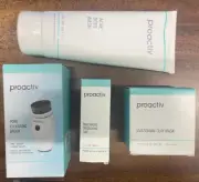 PROACTIV SKIN CARE GREAT VALUE SET. Acne Body Wash, Brush, Mask & Blackhead Gel