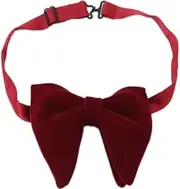 [Generic] Oversized Pre-tied Bow tie, Adjustable Velvet Formal Bowtie for Men or Boys