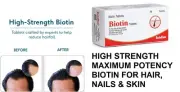 Maximum Strength Biotin High Potency for Hair Loss & Hair Growth (30 Tablets)