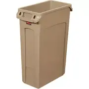 Rubbermaid® Slim Jim® Trash Can - 23 Gallon, Beige (1 Each)