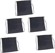 ANDRESLAD 5PCS Multipurpose Oxford Drawstring Bag Powerful Storage Sling Pocket for Basketball Table Tennis Helmet for Sports Travel and Daily Use Black