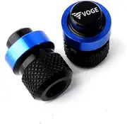 Fit for Loncin VOGE 500 R 650 DS 500DS 500R 650DS Motorcycles Accessories CNC Kickstand Foot Side Stand Enlarger Pad Valve Caps Accessory (Size : TVC-Blue)