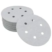 Sandpaper Round 150x150mm 180 Grit 50 Pcs White Hook & Loop Sanding Sheets