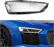 Car Front Headlight Cover Auto Headlamp Mask Transparent Lampcover Compatible for Audi R8 2016-2023 Auto Lens Glass Caps Lampshade Case(Right)