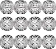 Size 7 to 11 Basketball Championship Ring 12 Packs Basketball Ring Trophy Award Winner MVP Collectible Gift Champion Ring