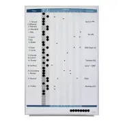 Quartet Magnetic 86.5x58cm In/Out Personnel Matrix Whiteboard w/ Marker/Dots