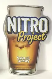 Samuel Sam Adams Beer Tin Tacker Sign Nitro Project New Dated "2015" 17.5" x 12"