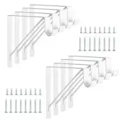 8 Pack Heavy Duty Closet Shelf & Rod Brackets, Wall Mounted Closet Shelf Brac...