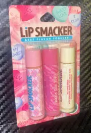 ONE Lip Smacker Sweet On U Lip Collection 3 Pack. Free S&H. New/Sealed