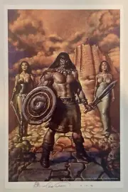 2007 Conan The Barbarian Mark Texeira Sketch & Signed 11x17 Photo Print