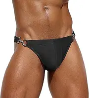 [AIEOE] Men's Swimming Briefs Sides with Snap Hook Sexy Bikini Swimming Shorts Swimming Shorts