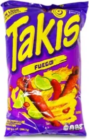 Takis Fuego Hot Chili Pepper & Lime Tortilla USA Chips 280g