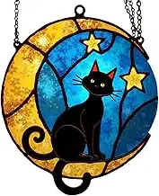 Cat Sun Catcher - Acrylic Room Decoration Sun Catcher | Aesthetic Window Decorations Ornaments for Home Bedroom Cafe Living Room Studio