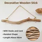 Wall Mounted Wooden Hooks Hanger Decorative Coat Rack for Entryway Bedroom Home