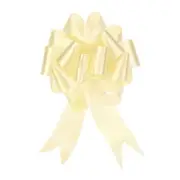 10pcs 6 Inch Large Pull Bow Big Gift Wrapping Ribbon Beige for Christmas Bow