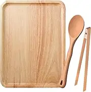 Zenxylo Wooden High-Grade Charcuterie Board and Cheese Board 15.7" x 11.8", Rubberwood Charcuterie Boards Gift Set for Christmas, House Warming, Wedding, Anniversary, and Thanksgiving (3-Piece Set)