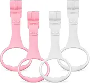 4 Pcs Pull up Straps for Playpen Belt Playpen Rings Playpen Pull up Rings Pastel Holder Handles Push Toy Pullup Accessories for Baby Playpen Baby Pull up Rings Plastic