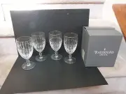 4 MIB Waterford Crystal Grenville Iced Tea Beverage Goblet Glass Gold 6 3/4" L2